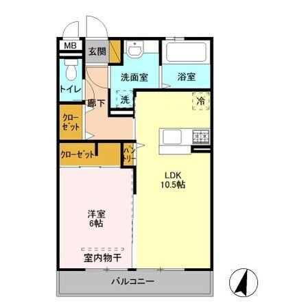 薬円台壱番館Aの物件間取画像